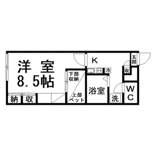 レオパレスフロンティアII【1階】の間取り