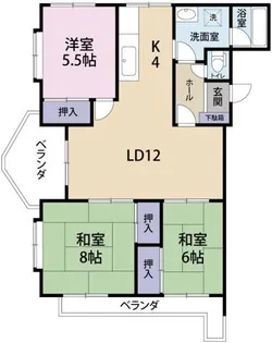 エルム城ノ内【1階】の間取り