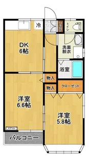 ヒルズ21B【1階】の間取り