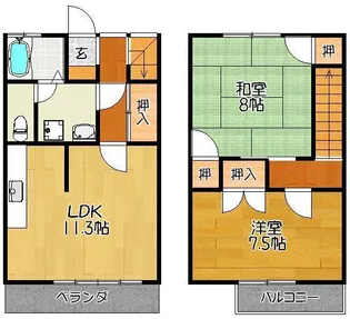 エムハイツ A棟の間取り