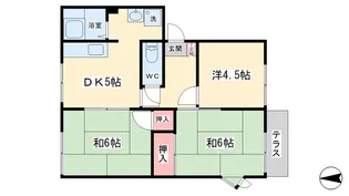 ユーフラットみどり台【1階】の間取り