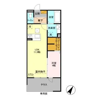茨城県つくば市学園の森3【アパート】の間取り