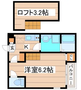 ハーモニーテラス東黒松【2階】の間取り