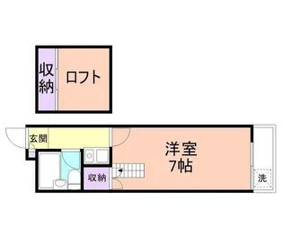 シティパル秋月【1階】の間取り