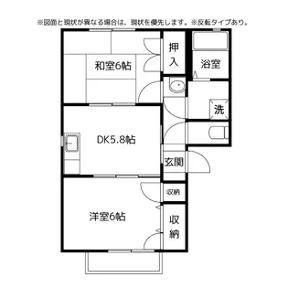 ファミール北の森【2階】の間取り