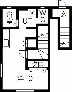 ル・メイユール東宮野目B棟【2階】の間取り