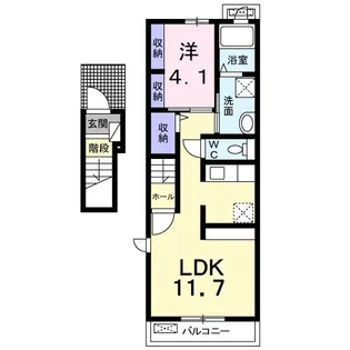 リリー・ブローテII【2階】の間取り