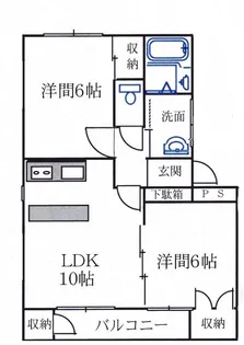 シルクハイツ【1階】の間取り