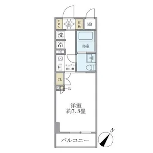 1Kの間取り画像