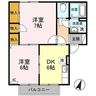 ロイヤルコート新和【2階】の間取り