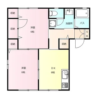 リーベンハイツSUWA A【1階】の間取り