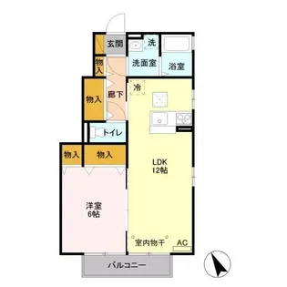 ボヌール シャトー A【1階】の間取り