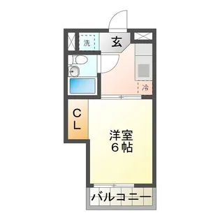 江戸橋マンションA【3階】の間取り