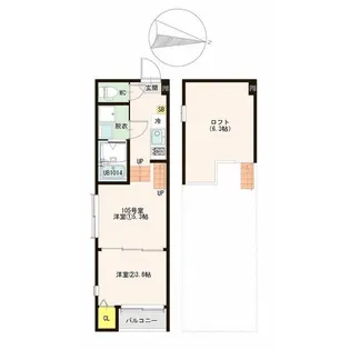 ラシュレ山手町【1階】の間取り