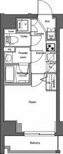 プレミアムキューブ品川戸越mo【13階】の間取り