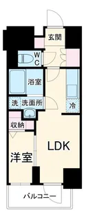 1LDKの間取り画像