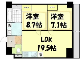 2LDKの間取り画像
