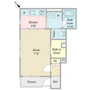 カトルフォーリア【1階】の間取り