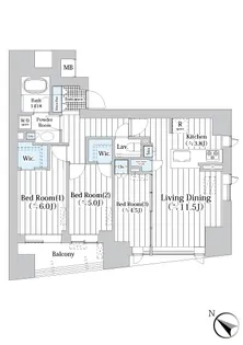 東京都中央区新川2【マンション】の間取り
