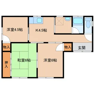 宮城県仙台市若林区六郷【一戸建】の間取り
