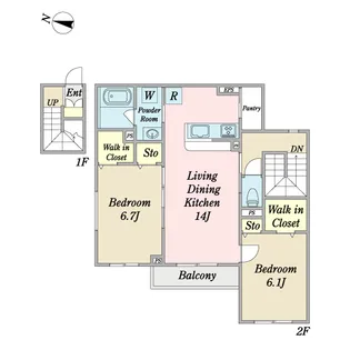 グラン ポルターユ【2階】の間取り