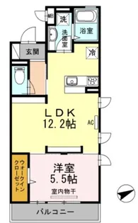 岡山県倉敷市老松町1【アパート】の間取り
