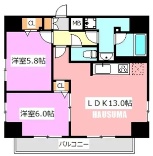 東京都荒川区西尾久4【マンション】の間取り