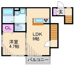 神奈川県横浜市神奈川区栗田谷【アパート】の間取り