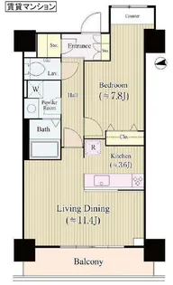 東京都中央区勝どき1【マンション】の間取り