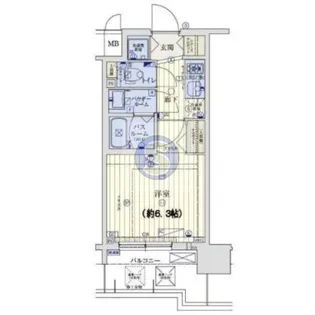 スワンズシティ谷町モデルノ【11階】の間取り