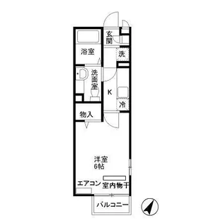 東京都八王子市堀之内2【アパート】の間取り