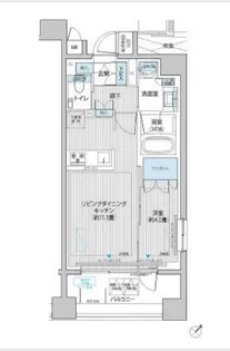 イニシア築地レジデンス【9階】の間取り