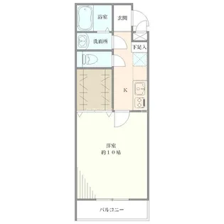 エトリエ紫竹山【1階】の間取り