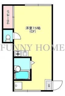 東京都目黒区上目黒3【アパート】の間取り