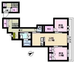 スアビス要町【1階】の間取り