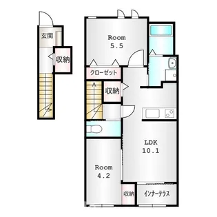 群馬県高崎市乗附町【アパート】の間取り