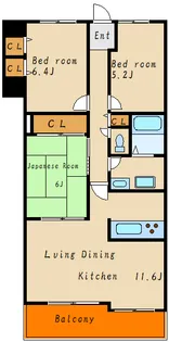 グレーシィ加古川アネックス【2階】の間取り