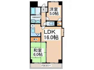 サンライズ西田【3階】の間取り