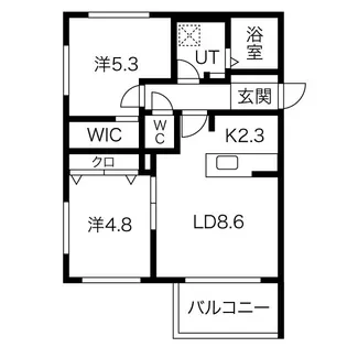 ミカエルアルファIII(ミカエルアルファスリー)【2階】の間取り