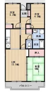 ドミール浜寺【1階】の間取り