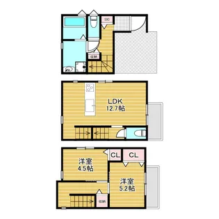 大阪府豊中市北条町4【一戸建】の間取り