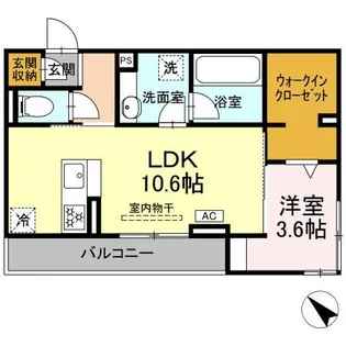 D crest 中之郷2丁目【2階】の間取り