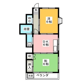 ペアシティマンション1【1階】の間取り