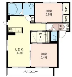 カーサ・レジオC【1階】の間取り