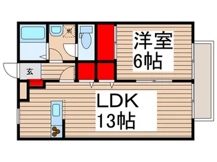 コンフォ-ト狭山台【2階】の間取り