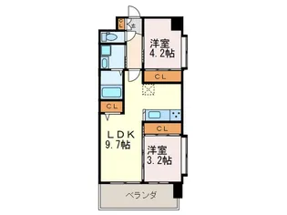 ギャラクシー空港東【5階】の間取り