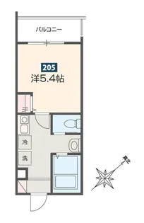 MELDIA新百合ヶ丘【2階】の間取り
