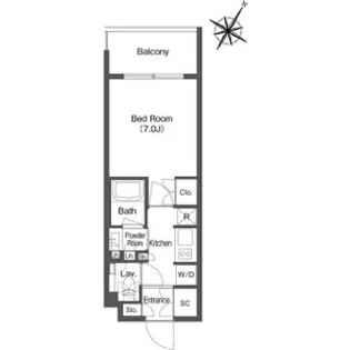 ミリアレジデンス日本橋人形町【12階】の間取り