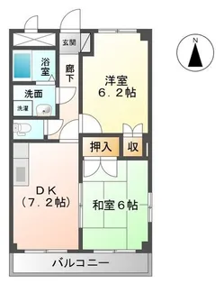 千葉県千葉市緑区おゆみ野中央7【アパート】の間取り
