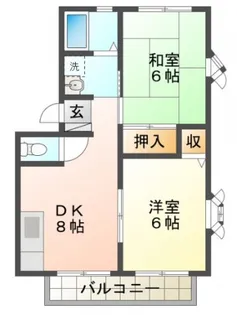 サンビレッジエリカB棟【1階】の間取り